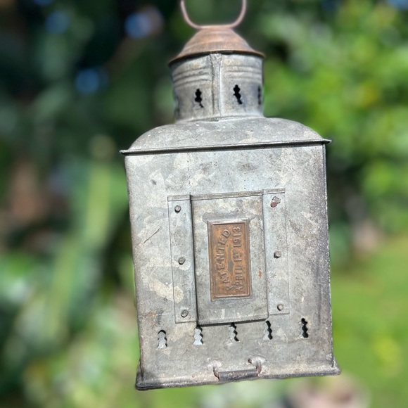 Antique 1913 Perko Triplex Nautical Lantern Glass Ship Lamp Maritime Light - Picture 4 of 14